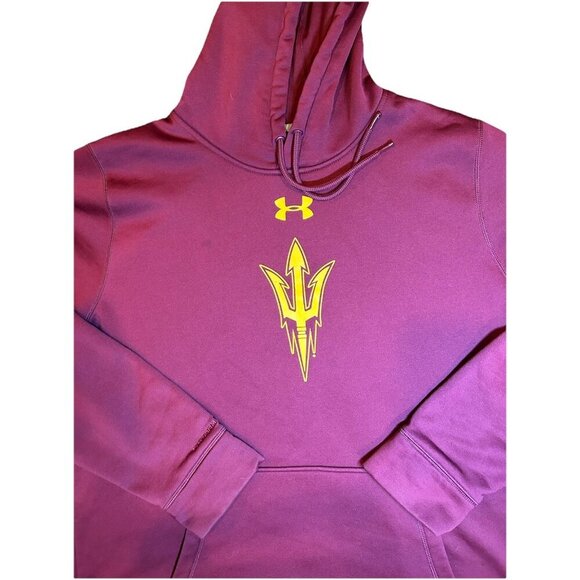Under Armour Arizona State Sun Devils Hoodie Maroon Sweatshirt Men's Size XL - Picture 3 of 7